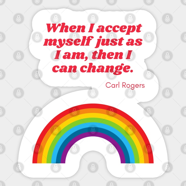 When I Accept Myself Sticker by mentalhealthlou